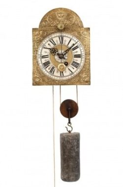 Swiss Brass Iron Zappler Wall Clock Alarm 1720