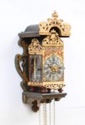 Dutch Frisian Wall Clock Miniature Stoelschippertje Striking Alarm 1760