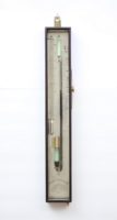 English Mahogany Sympiesometer Barometer Ship Cowland 1825