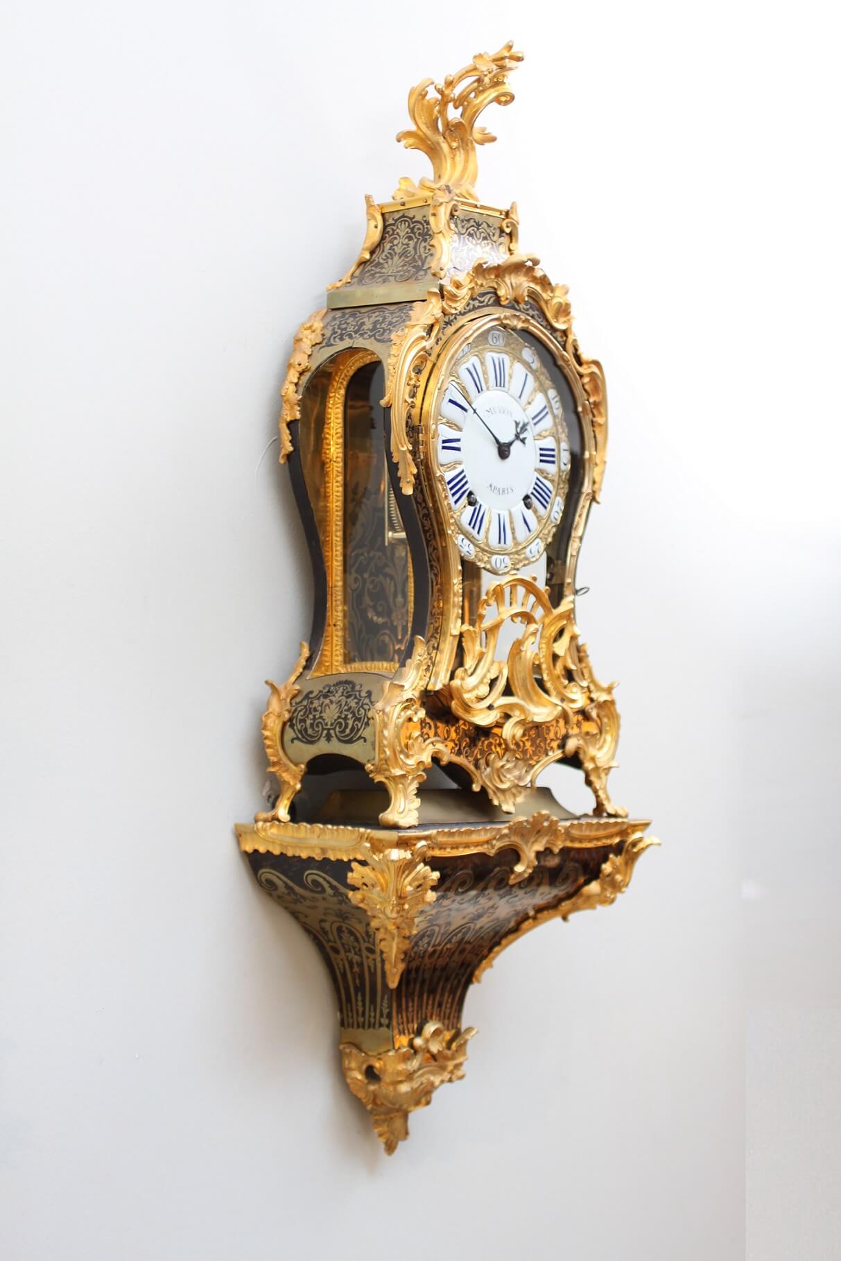 French Louis XV Boulle bracket clock Musson circa 1740