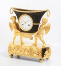 French Empire Ormolu Bronze Urn Putti Clock 1800