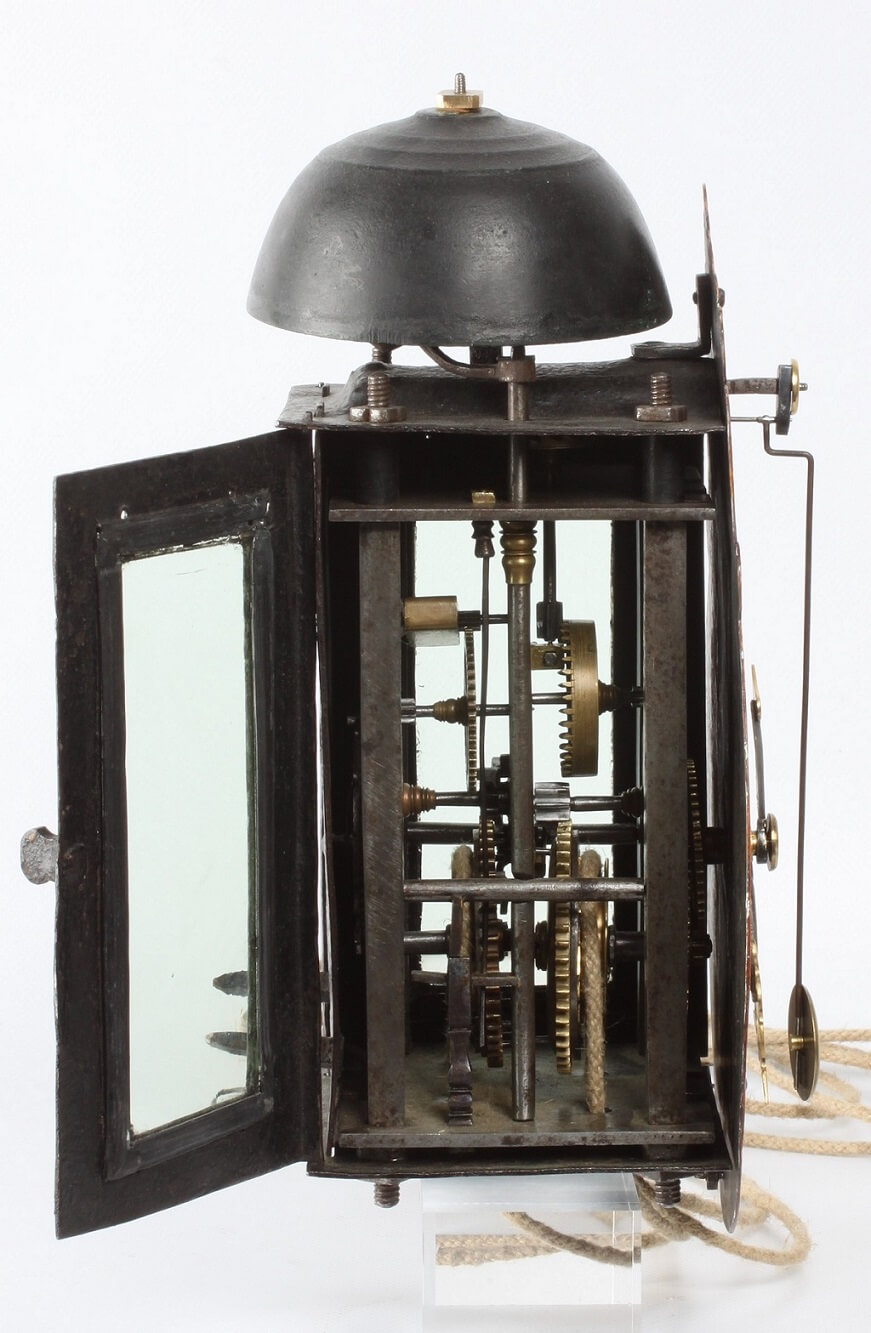 German polychrome iron zappler wall clock 1740