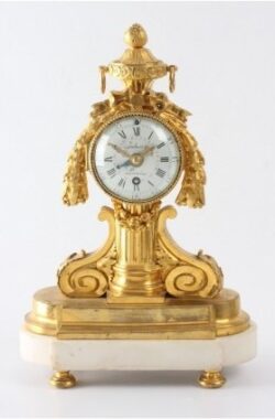 French Louis XVI Ormolu Mantel Clock Imbert 1770