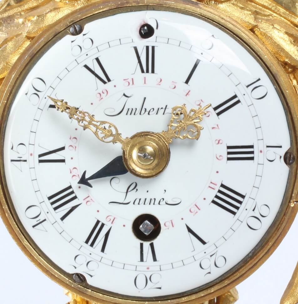 French Louis XVI ormolu mantel clock Imbert 1770