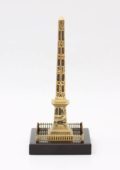 French Obelisk Thermometer Bronze Marble 1870