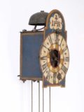 South German Tirol Polychrome Iron Front Pendulum Striking Wall Clock