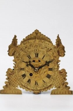 Austrian Engraved Brass Zappler Wall Clock Weber St Pölten 1780
