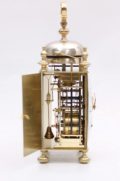 French Brass Capucine Quarter Striking Travel Clock Bechet Circa 1770