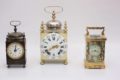 French Brass Capucine Quarter Striking Travel Clock Bechet Circa 1770