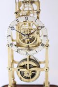 English Brass Skeleton Clock Thelwell 1840