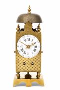 French Striking Miniature Brass Table Lantern Clock Circa 1790