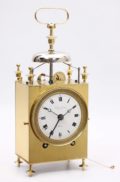 French Brass Capucine Striking Repeating Alarm Travel 1825
