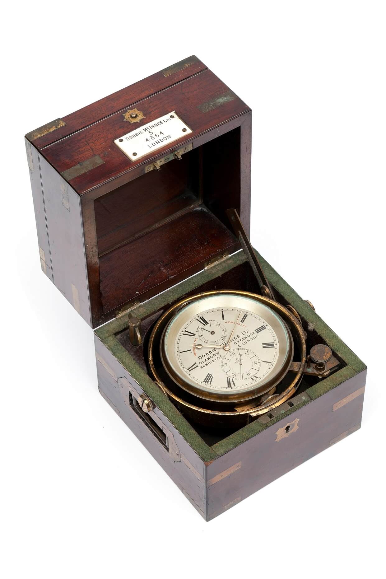 English British chronometer mahogany Dobbie McInnes circa 1880