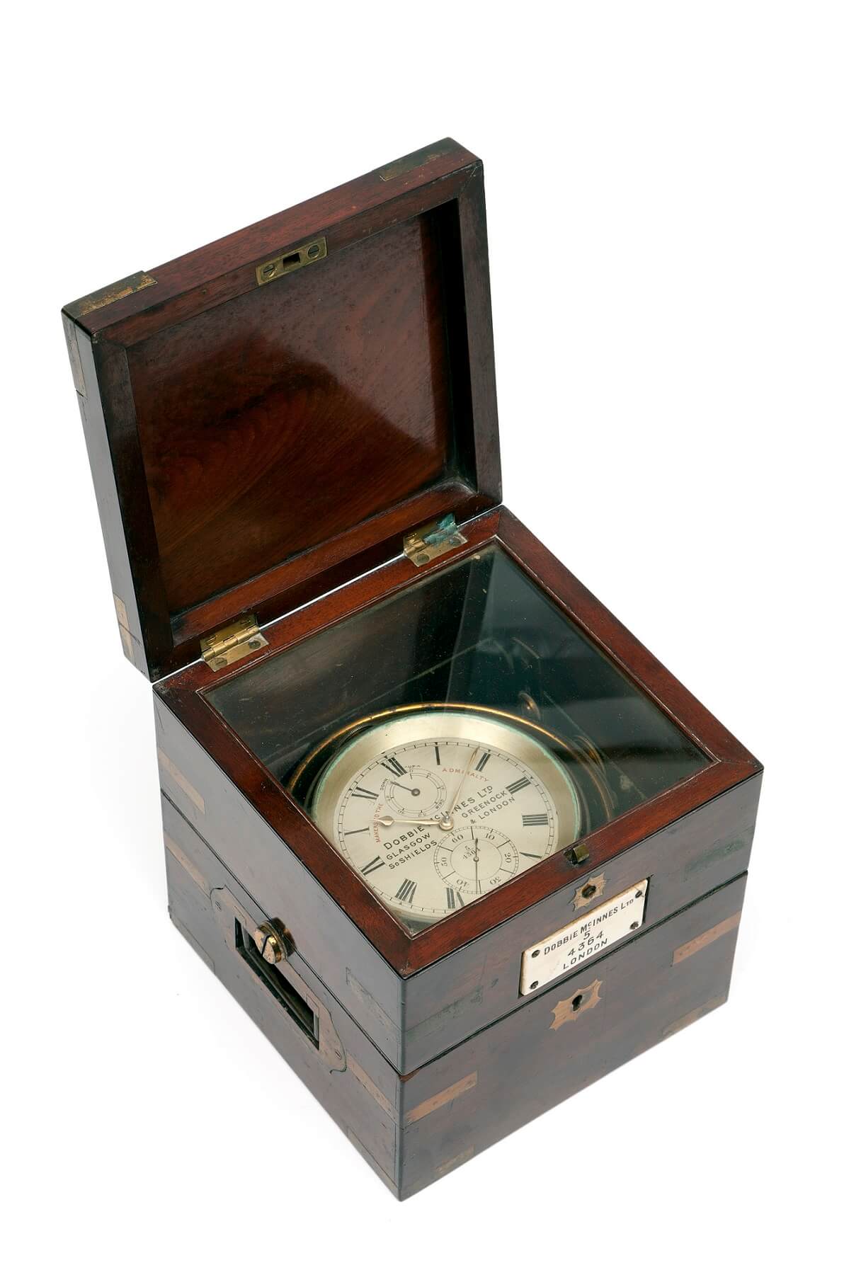 English British chronometer mahogany Dobbie McInnes circa 1880