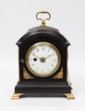 English Table Clock Silent Escapement Holliwell Circa 1800