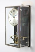 French Electric Antique Clock Bulle Clock Nickel Art Deco