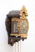 Dutch-miniature-Frisian-striking-wall Clock-antique-stoelschippertje-circa 1780
