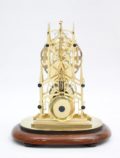 English Brass Skeleton Antique Clock Fusee Cawdle Circa 1850