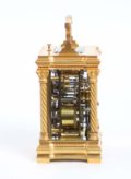 French Antique Clock Carriage Gilt Bronze Petite Sonnerie Travel