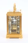 Antique Clock French Gilt Brass Gorge Case Repeating Carriage Clock