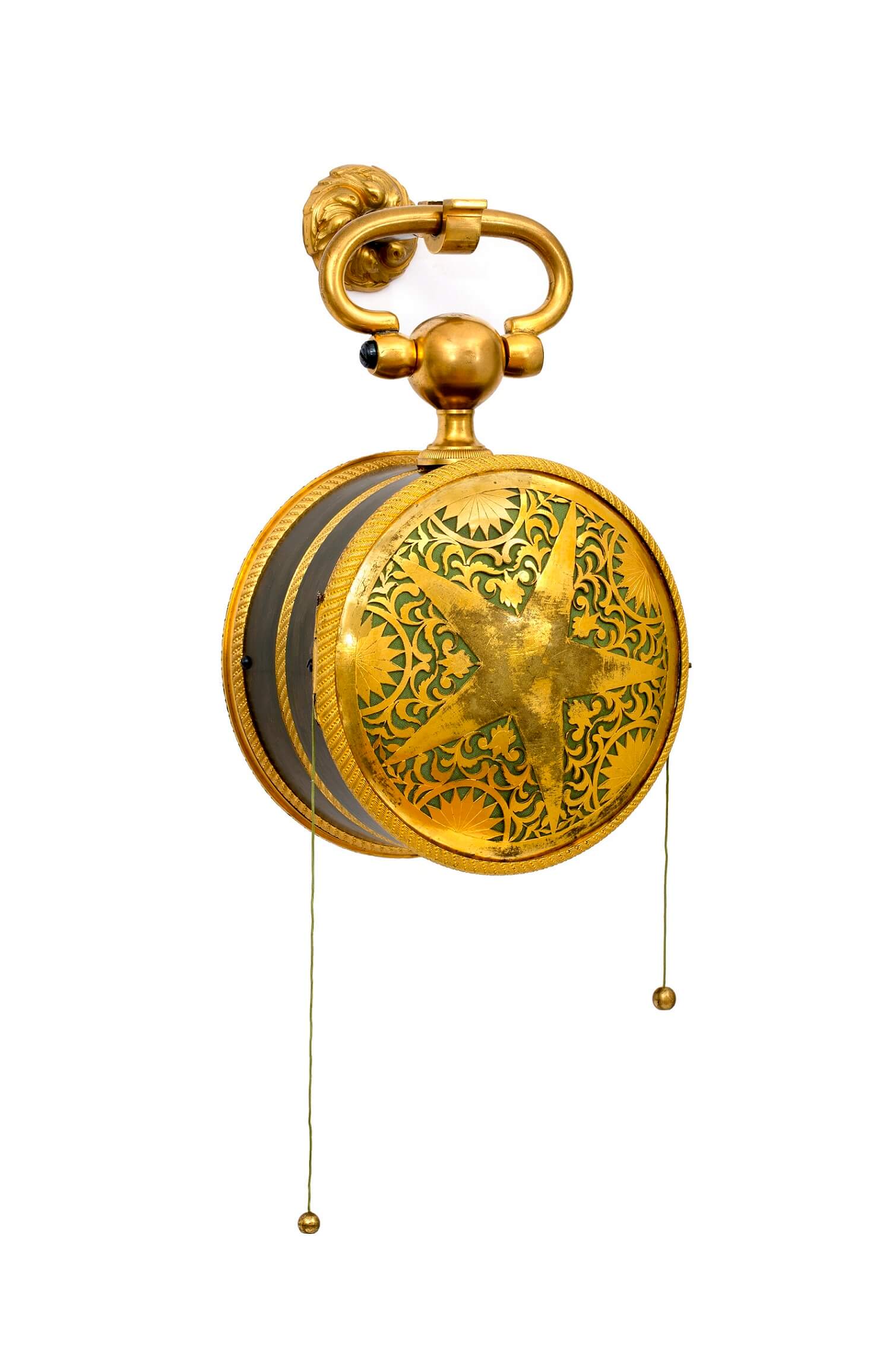 French-antique clock-pendule d'officier-quarter repeat-ormolu-Empire-