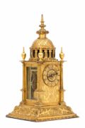 German-Augsburg-gilt-copper-bronze-türmchenuhr-striking-alarm-1620