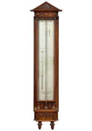 Dutch-Louis XVI-mahogany-barometer-P. Wast-Wast-Amsterdam-1810