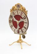 Swiss-night Clock-antique Clock-Basel-brass-Regence-J.J. Zeller