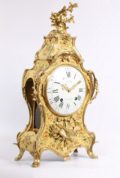 French-Louis XV-antique Clock-bracket Clock-Viger-Lieutaud-Vernis Martin
