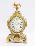 French-antique Clock-Louis XV-corne Verte-braket Clock-cartel-miniature-ormolu