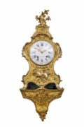 French-Louis XV-antique Clock-bracket Clock-Viger-Lieutaud-Vernis Martin