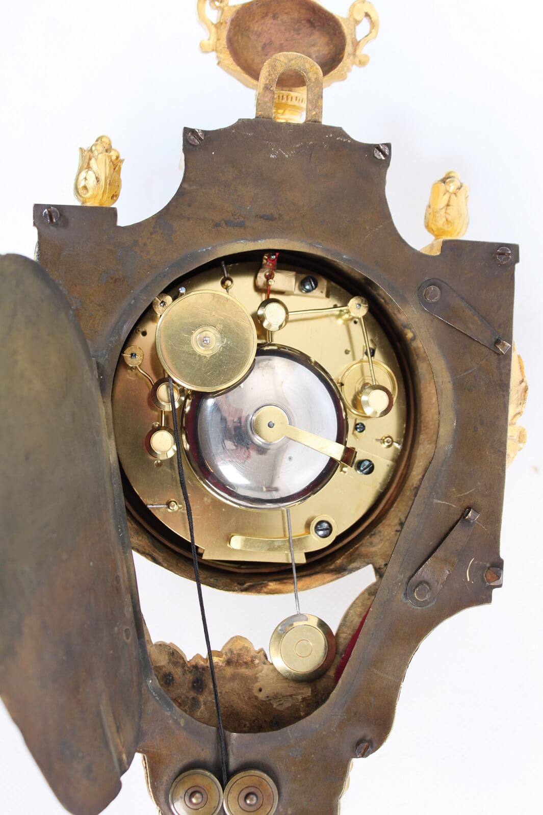 French-Louis XVI-ormolu-cartel d'alcove-pull repeat-courvoisier-antique clock