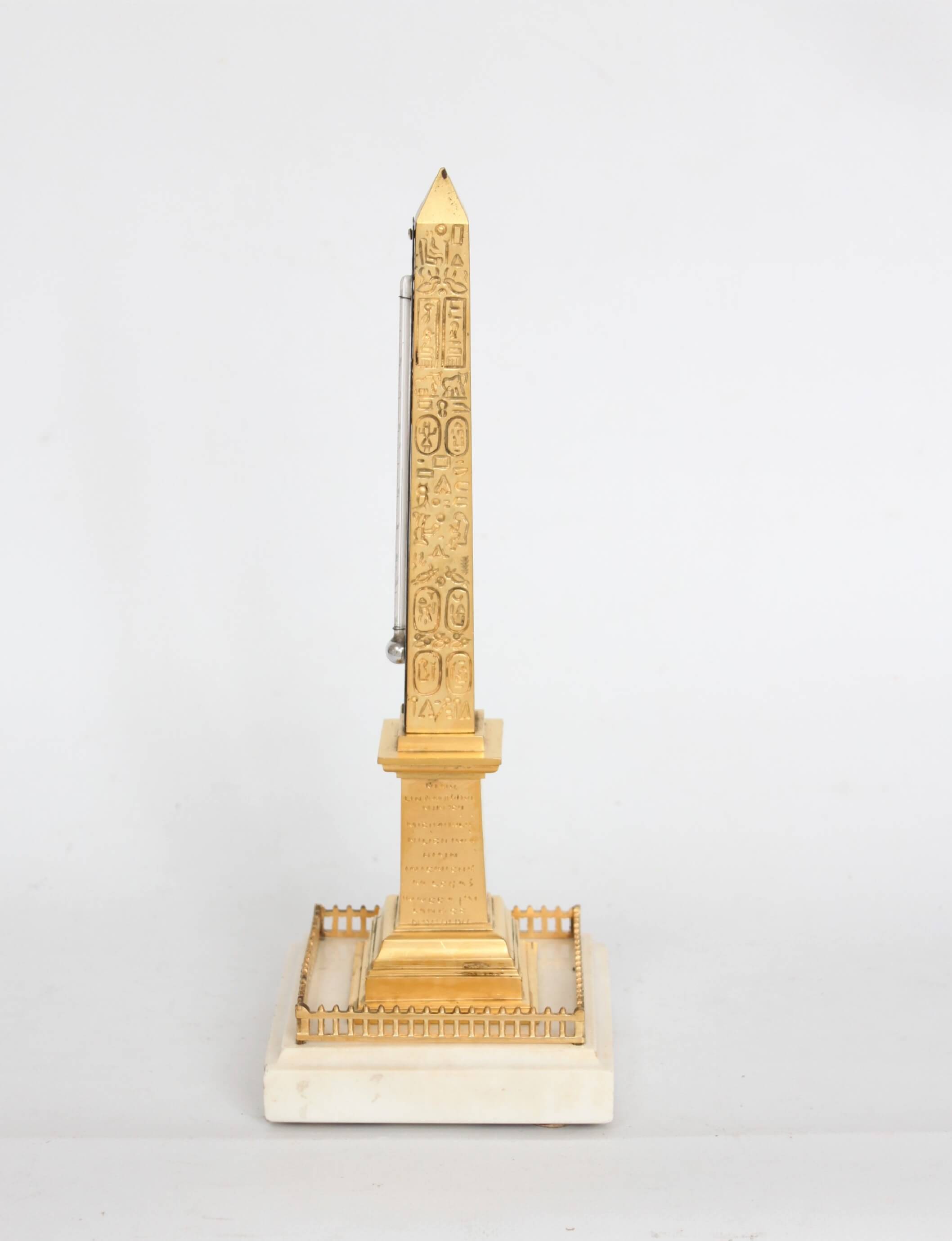 French-thermometer-obelisk-gilt bronze-marble-Cleopatra-place de la concorde-Bruxelles