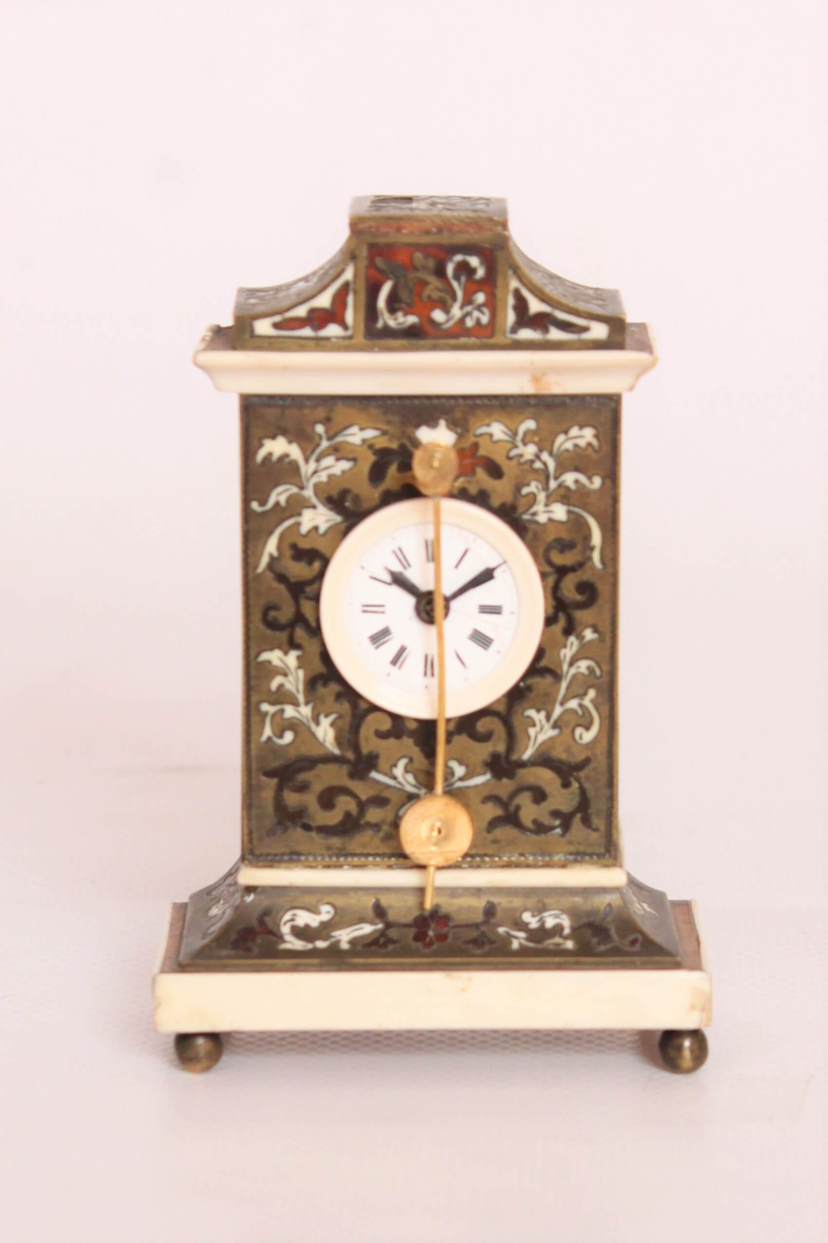 Austrian-Zappler-miniature-Boulle-ivory-clock