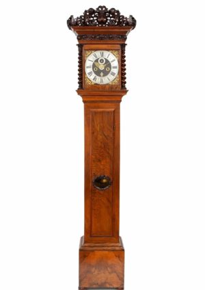 Dutch-Fromanteel-antique Clock-longcase-striking-Amsterdam-carving