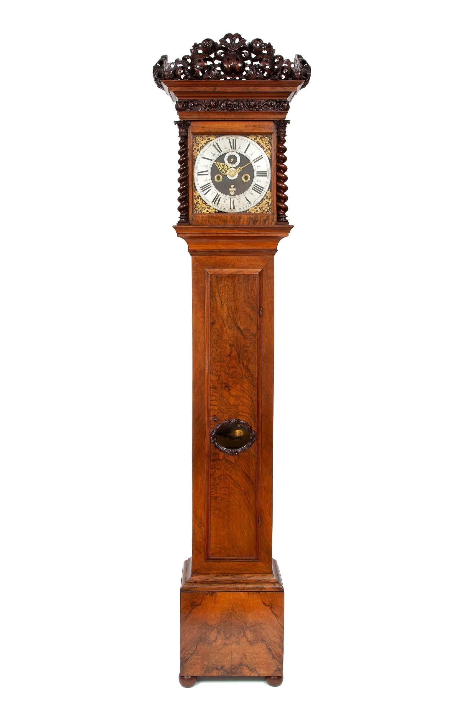 Dutch-Fromanteel-antique clock-longcase-striking-Amsterdam-carving