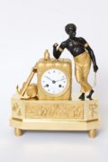 French-Empire-ormolu-bronze-bon Sauvage-matelot-antique Clock-mantel Clock