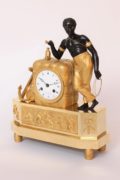 French-Empire-ormolu-bronze-bon Sauvage-matelot-antique Clock-mantel Clock