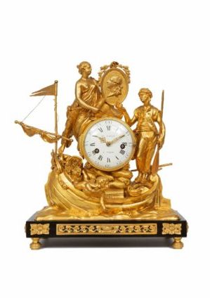 French-Louis XVI-ormolu-mantel Clock-Corsaires-Le Nepveu-circa 1770