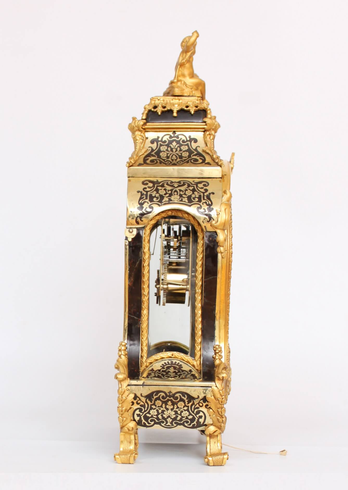 French-antique clock-Regence-Boulle-Delorme-quarter repeat-console-bracket clock