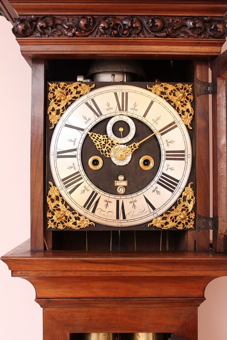 A rare and early Dutch walnut longcase clock by Fromanteel Amsterdam