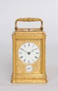 English-gorge Case-carriage Clock-quarter Repeating-Dent-gilt Brass-engraved
