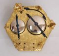 German-gilt Brass-hexagonal-quarter Striking-table Clock-engraved-alarm-repeating