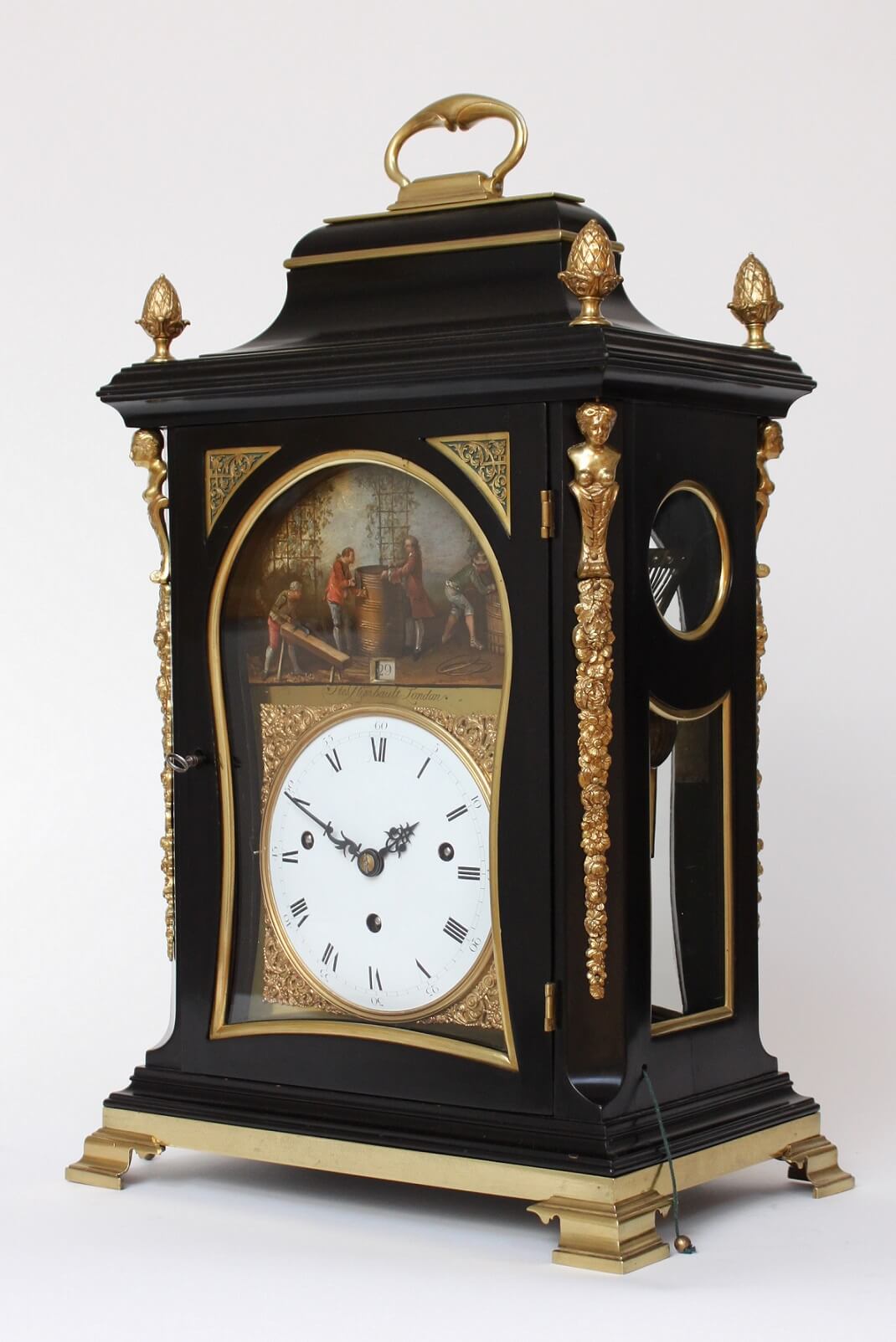 English-table clock-antique clock-musical-automaton-animated-Rimbault-London-striking