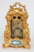 French-Drocourt-carriage Clock-rococo Case-antique Clock-Sevres-porcelain-gilt Bronze-Turin
