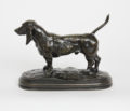French-Bayre-Barbedienne-sculpture-dog-Basset-bronz