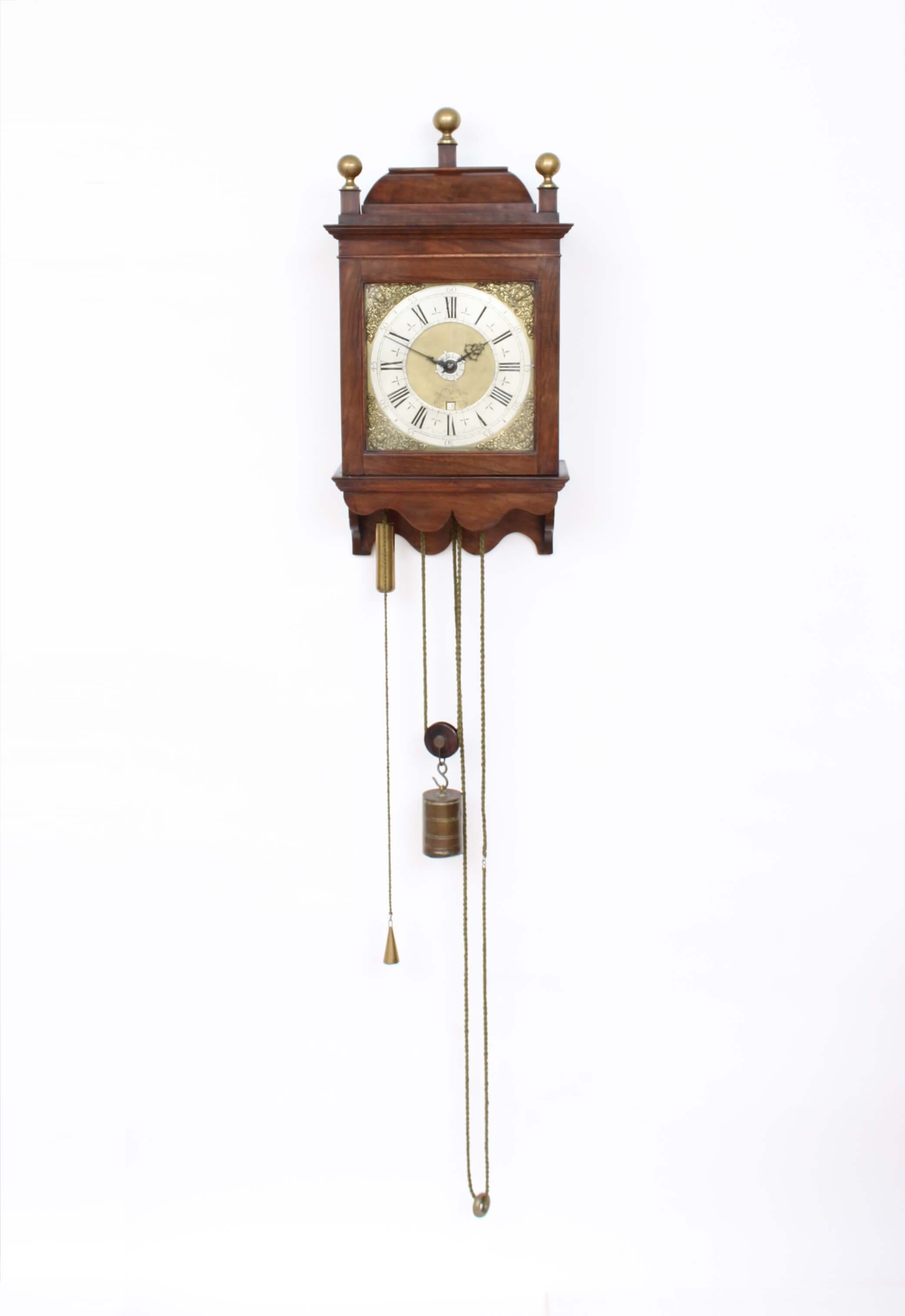 Dutch-Amsterdam-antique-wall-clock-Hasius-striking-alarm-walnut
