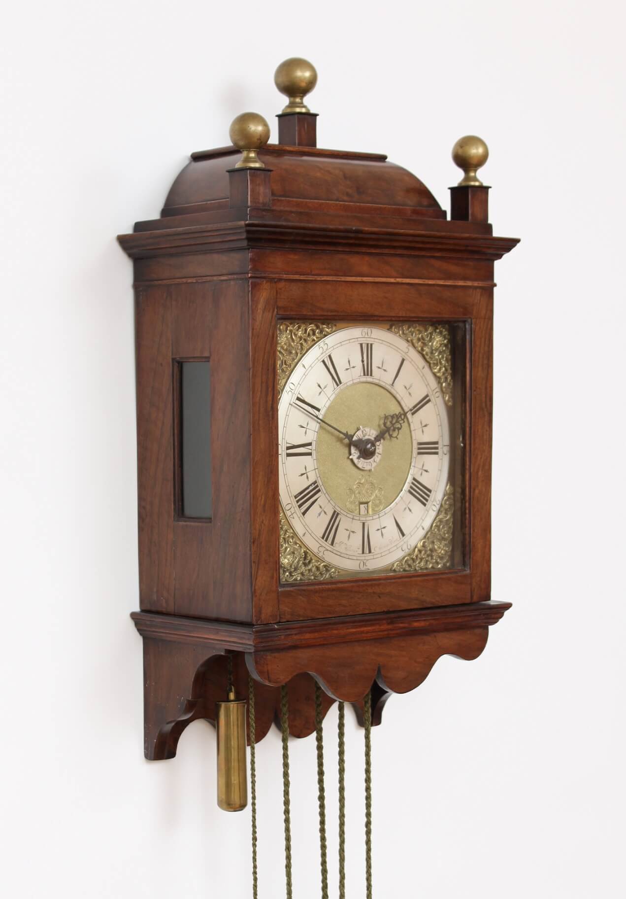 Dutch-Amsterdam-antique-wall-clock-Hasius-striking-alarm-walnut