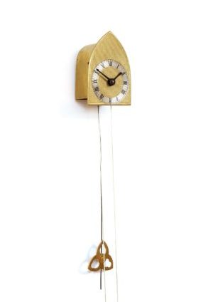 Austrian-antique-clock-brettl-neo-gothic-brass-timepiece-miniature-arched-