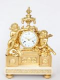 French-Louis XVI-ormolu-bronze-sculptural-antique-mantel-clock-Viger-Osmond